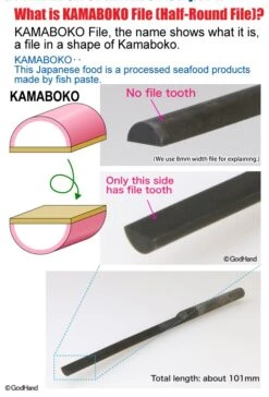 God Hand Godhand GH-KF-5-S KAMABOKO File Half Round For Plastic Model Kit 8 God Hand Godhand GH-KF-5-S KAMABOKO File Half Round For Plastic Model Kit -Bandai Zone 4562349872459c