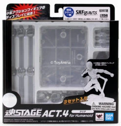 Bandai Tamashii Stage Act 4 For Humanoid Clear Stand Pack Of 3 -Bandai Zone 4573102576804