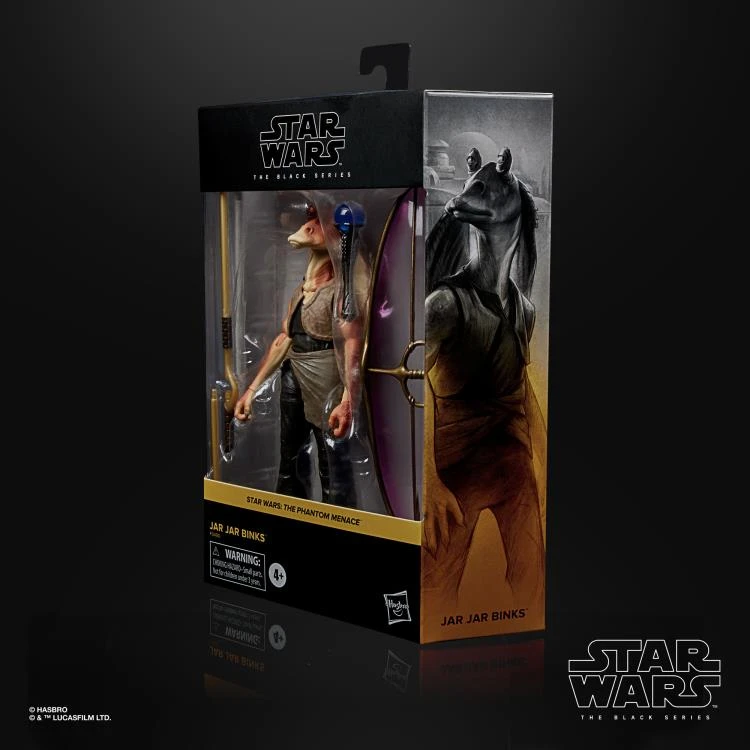 Hasbro Star Wars Black Series #01 The Phantom Menace Jar Jar Binks 6 Inch Action Figure 8 Hasbro Star Wars Black Series #01 The Phantom Menace Jar Jar Binks 6 Inch Action Figure - Image 6