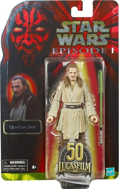 Hasbro Star Wars The Black Series Lucasfilm 50th Anniversary Episode I Qui-Gon Jinn 6 Inch Action Figure 4 Hasbro Star Wars The Black Series Lucasfilm 50th Anniversary Episode I Qui-Gon Jinn 6 Inch Action Figure - Image 2