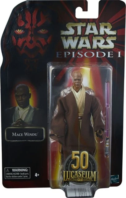 Hasbro Star Wars The Black Series Lucasfilm 50th Anniversary Episode I Mace Windu 6 Inch Action Figure 4 Hasbro Star Wars The Black Series Lucasfilm 50th Anniversary Episode I Mace Windu 6 Inch Action Figure - Image 2